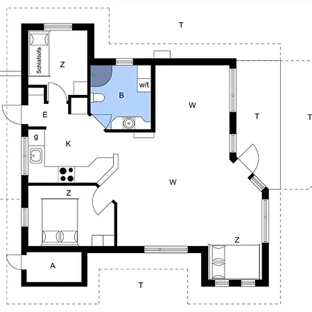 度假居 8014-knebel-rastestedet-16 *